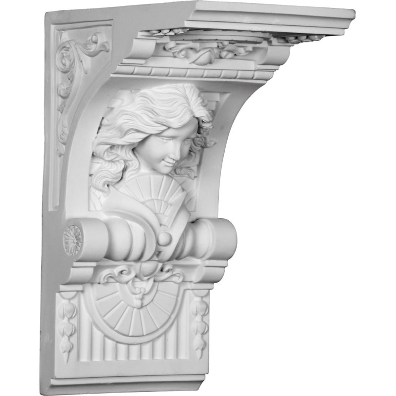 Endurathane Hestia Corbel, 6"W x 8"D x 12"H, Factory Primed (2-Pack)
