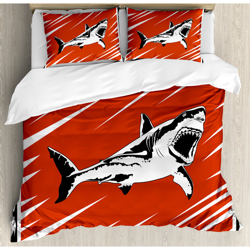 Shark Modern & Contemporary Duvet Cover, Queen