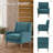 Leston Wide Upholstered Fabric Accent Armchair with Solid Wood Leg-363638035