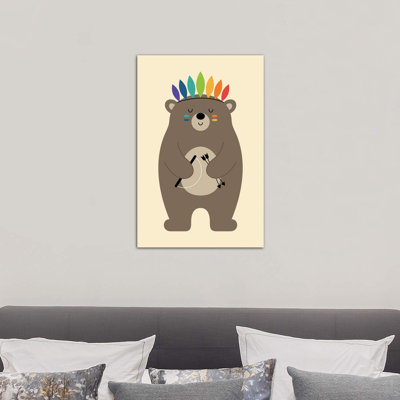 Be Brave by Andy Westface - Wrapped Canvas Print