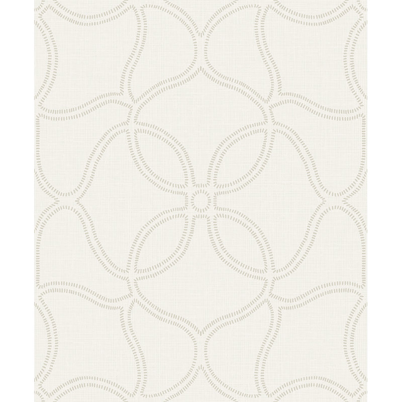 Prestynne 10m x 52.07cm Textured Metallic Finish Paste the Wall Wallpaper Roll, Cream