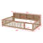 Lit sur pied en bois massif avec armoires de rangement, ports USB, station de charge-784181456