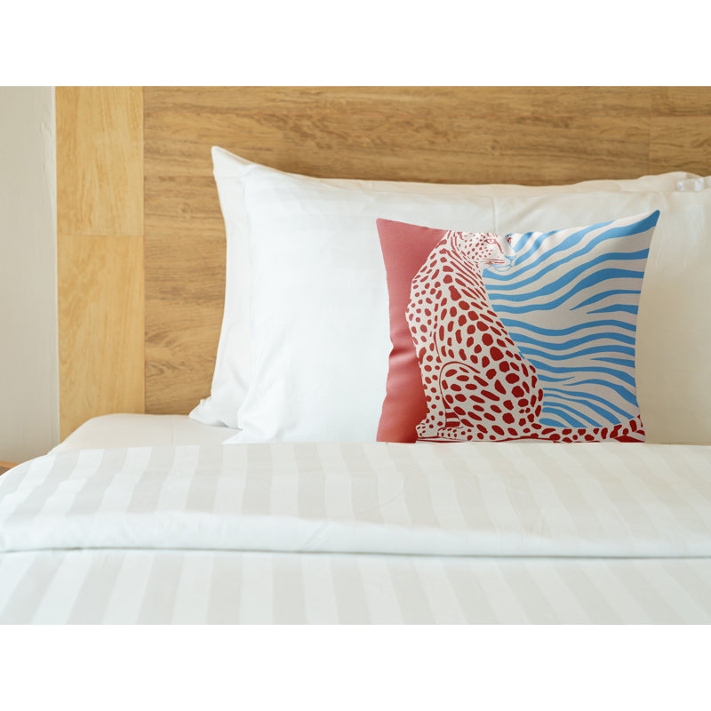 Coussin intérieur en faux suède Damisa, 16 po x 16 po, Éclat de framboise