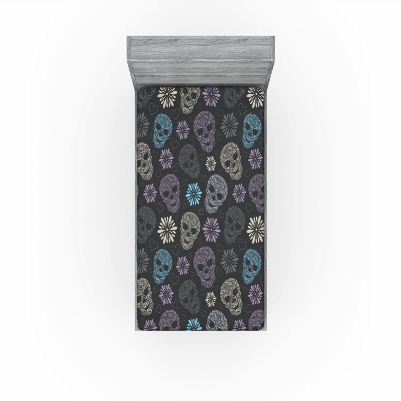 Drap-housse moderne damas Ambesonne, Drap-housse de taille simple