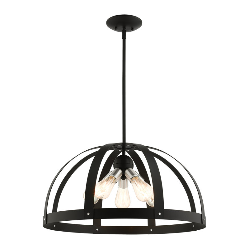Lustre géométrique à 5 lumières Feller, Noir