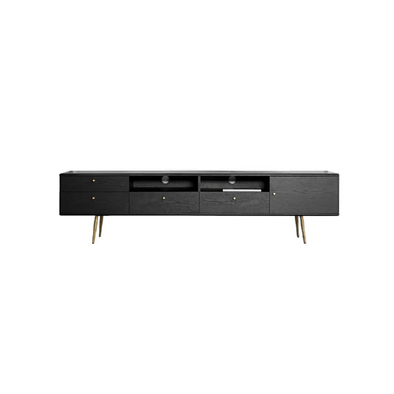 Crédence de rangement moderne simple noir 78,7 W