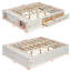 Platform Bed Frame With 4 Storage Drawers And Footboard Storage Cubby-1516855306