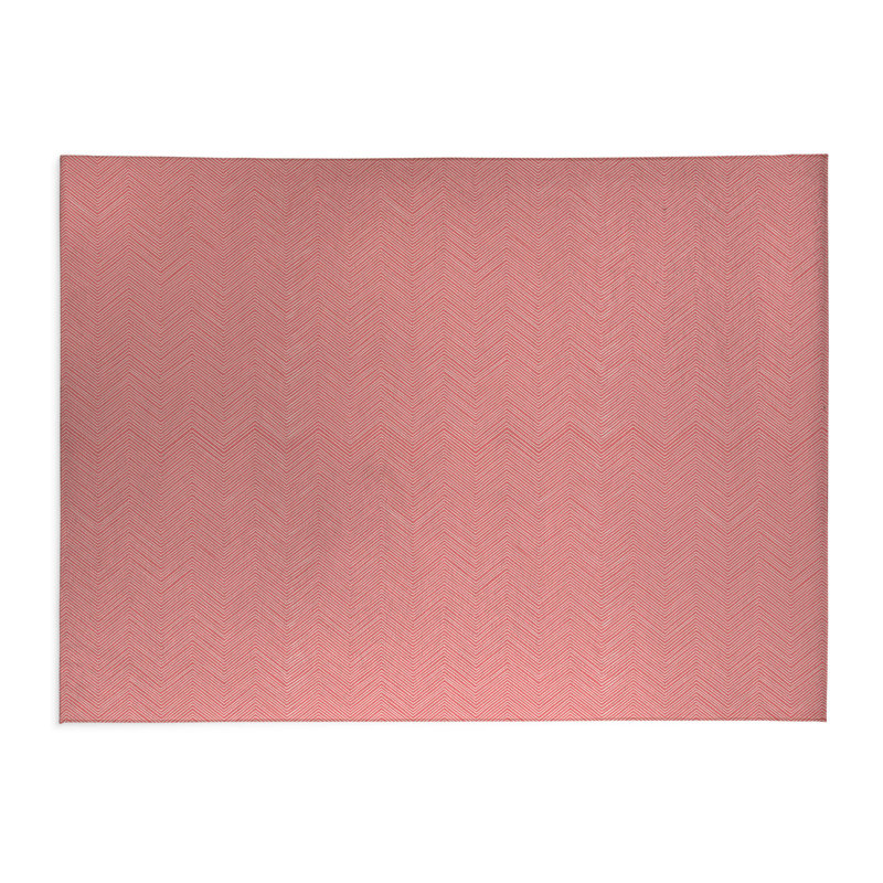 Tapis de cuisine à profil bas Byrdhill, Rectangle 5 pi x 7 pi, Vieux rose