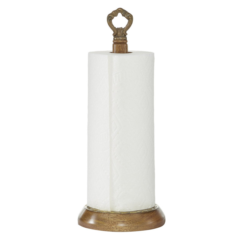 Porte-serviettes en papier sur pied, Brun
