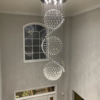 Bryony 9 - Light Glass Dimmable Tiered Chandelier