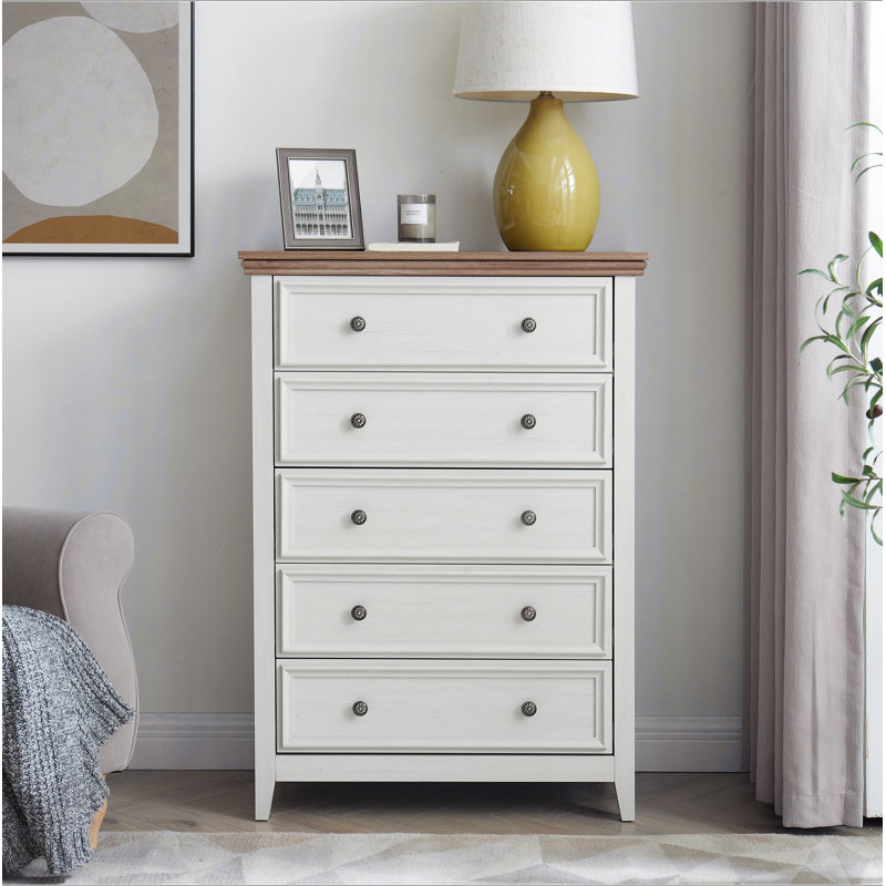 Commode moderne à 5 tiroirs, commode à tiroirs et rangement à vêtements pour le salon