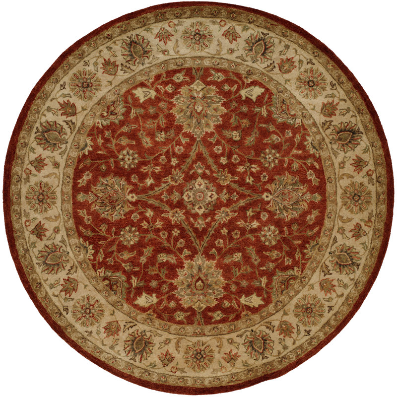 Wool Oriental Area Rug in Red/Beige, Runner 2'6" x 10'