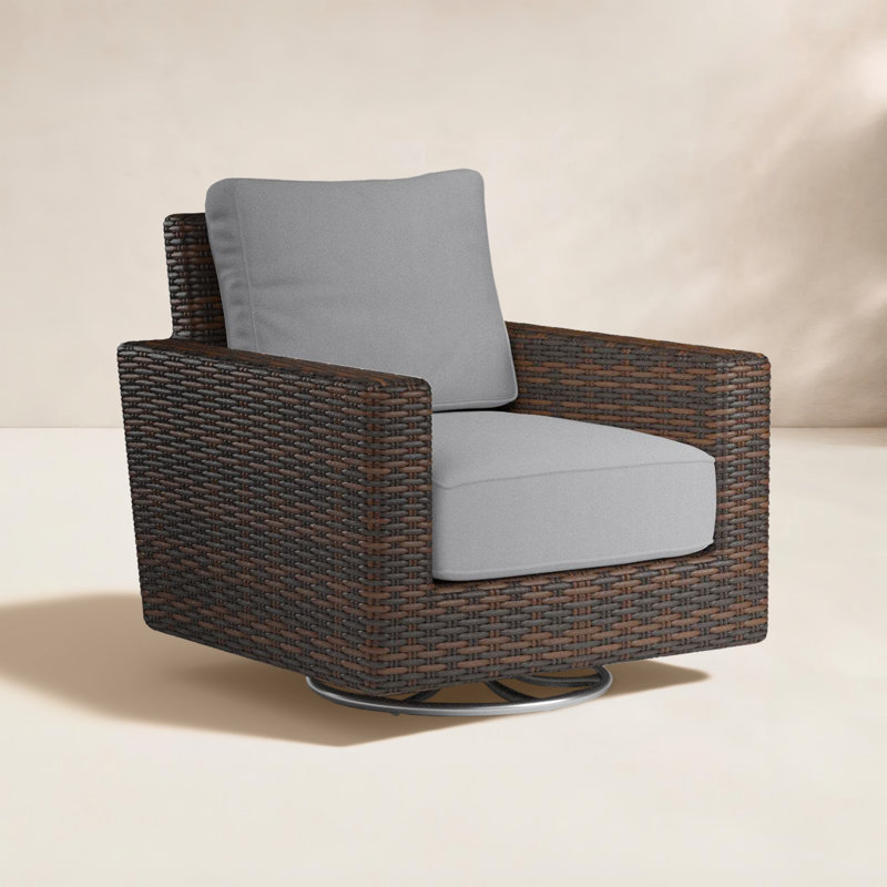 Chaise berçante pivotante avec coussins Sunbrella® Parris, Toile granit Sunbrella®