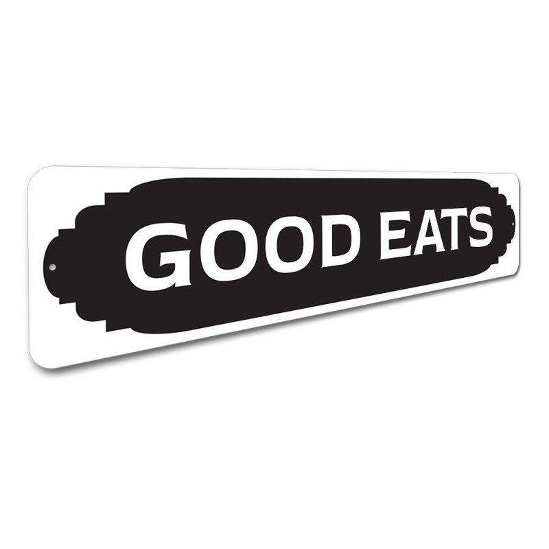 Plaque en aluminium Good Eats Kitchen, H 6 po x l 24 po x P 0,06 po