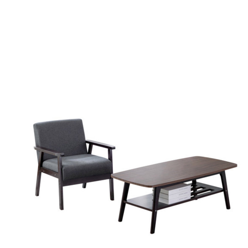Ensemble de table basse et chaises Bahamas Espresso