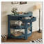 Console cannelée demi-lune avec tiroir et tablettes-600970663