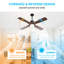 Ventilateur de plafond 4 pales en bois massif avec ensemble d'éclairage Dc Motor-556845207-549035776-556845200