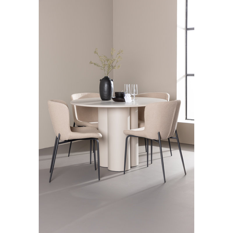 Waltham 4 - Person Dining Set, Beige