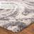 Kennedi Abstract Shag Gray/Ivory Area Rug-2070740123