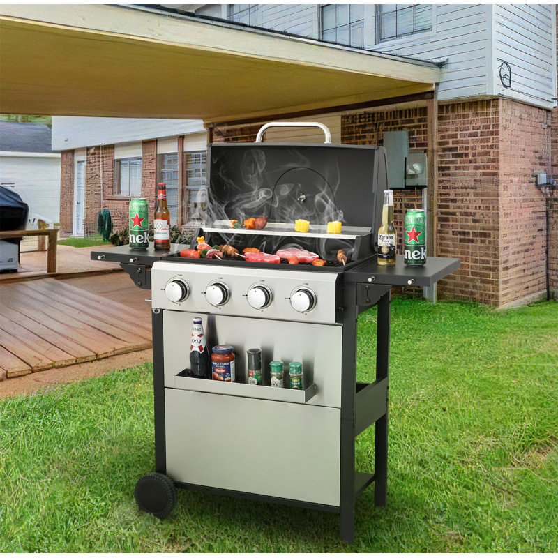 Barbecue au gaz propane à 4 brûleurs