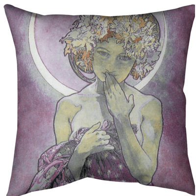 Housse de coussin alphonse mucha moon star