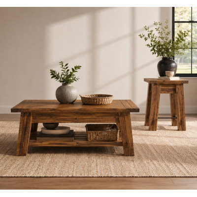 Durango 2-Piece Living Room Table Set – 48" Coffee Table and 27" End Table