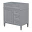 Meuble-lavabo de salle de bain de 30 po sans lavabo supérieur, armoire de rangement moderne avec 2 tiroirs et un tiroir rabattable (BASSIN INCLUS)-1139727753