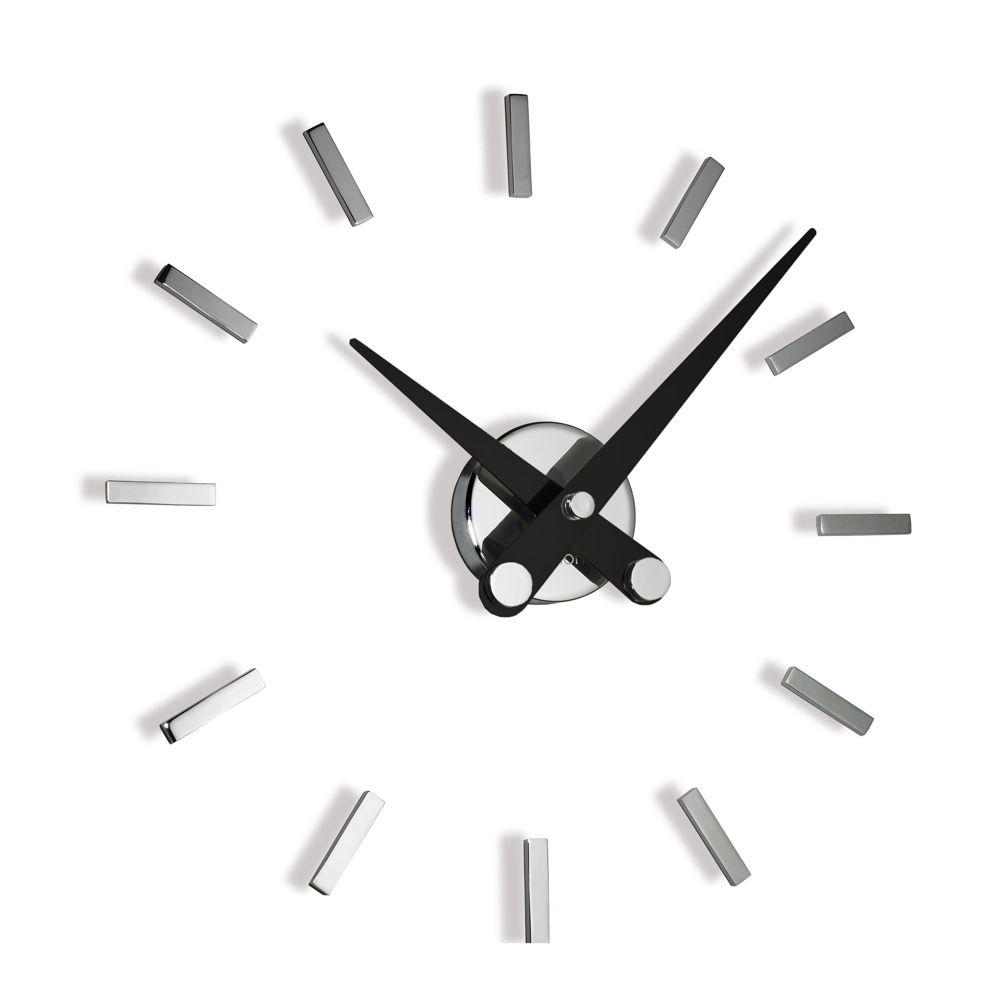 Puntos Suspensivos 19.68'' Metal Wall Clock, Black