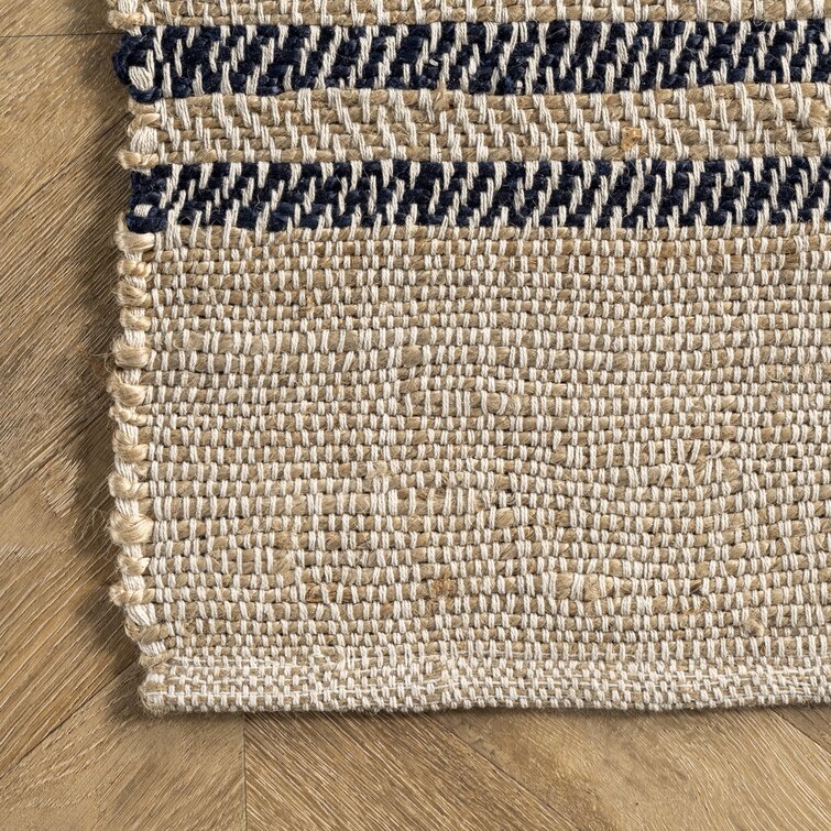 black and natural woven jute rug – Lauren Liess