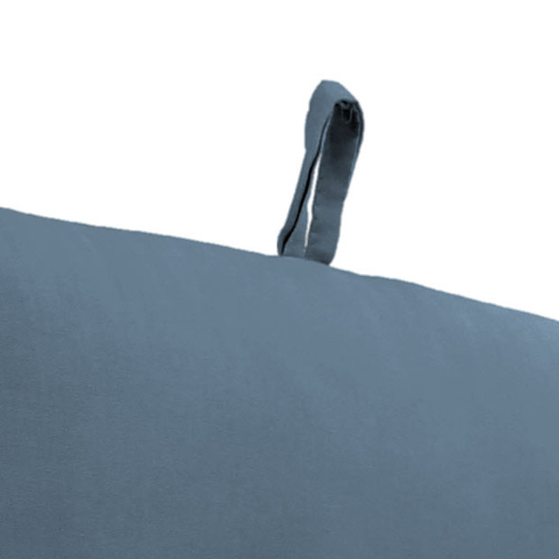 22" x 44" Outdoor Chair Cushion with Ties and Loop, Spectrum Denim