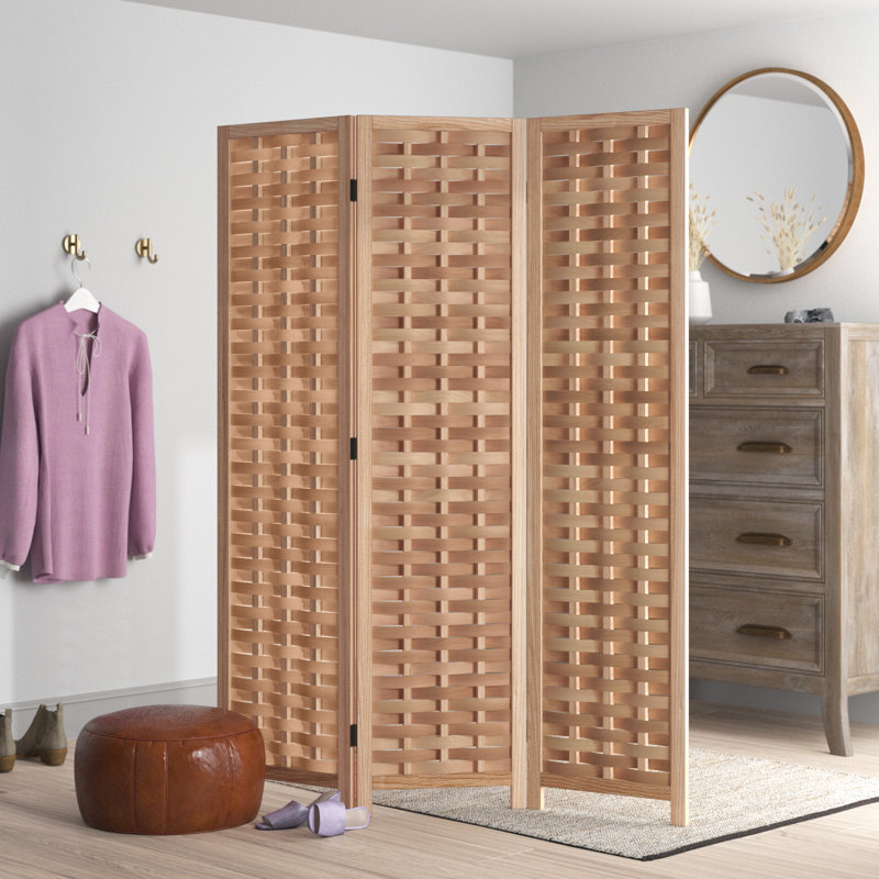 Flyte 120Cm W x 170Cm H 3 - Panel Folding Room Divider, Nature