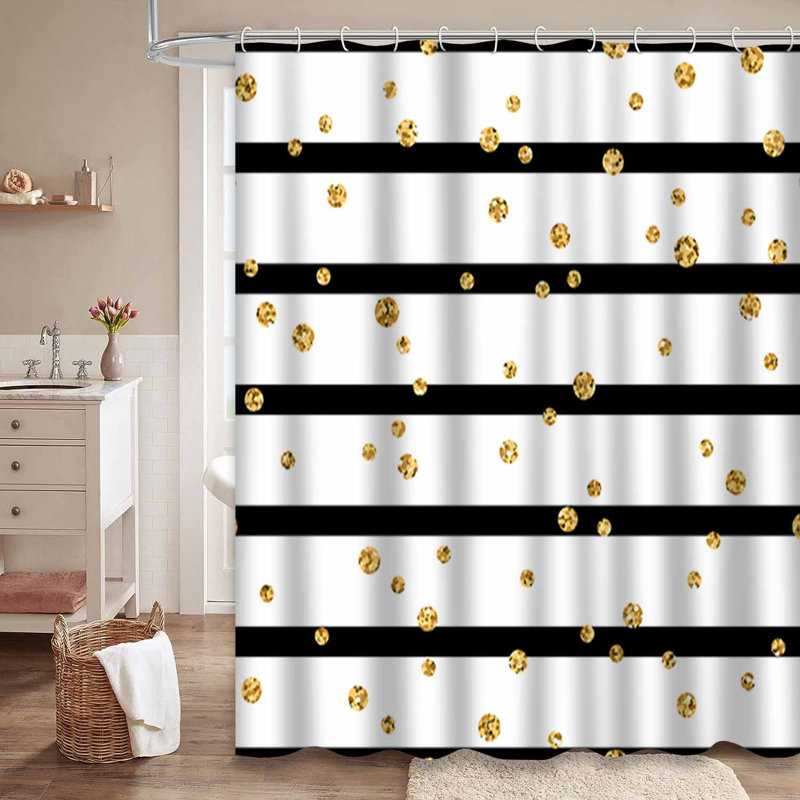 Rideau de douche Polka Dot, L 72 po x l 84 po