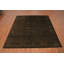 Élégant tapis brun de style Gabbeh 10 x 10 avec de subtils motifs brodés