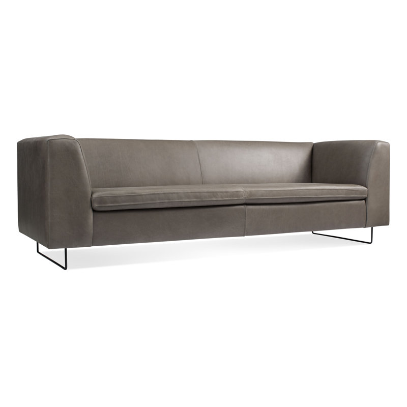 Bonnie Sofa, Ink Genuine Leather, 29" H x 96" W x 33" D