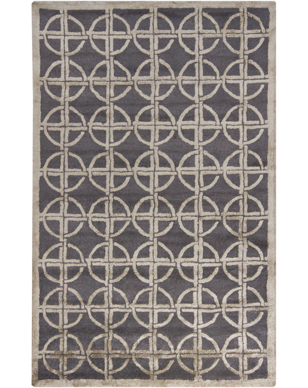 Tapis gris zone géométrique Lee-Yin, Rectangle 5 pi x 8 pi