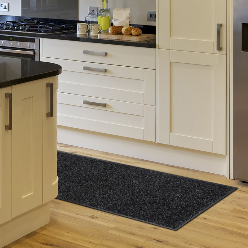 Wimer Non-Slip Doormat, Charcoal, 180cm L x 60cm W