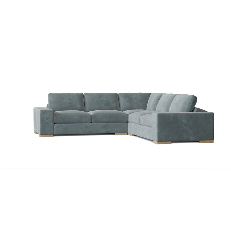 Brann Upholstered L-Shaped Sectional Symmetrical, Bella Skylight, Black