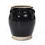 Vase en terre cuite noir rustique 9,8 "avec poignées