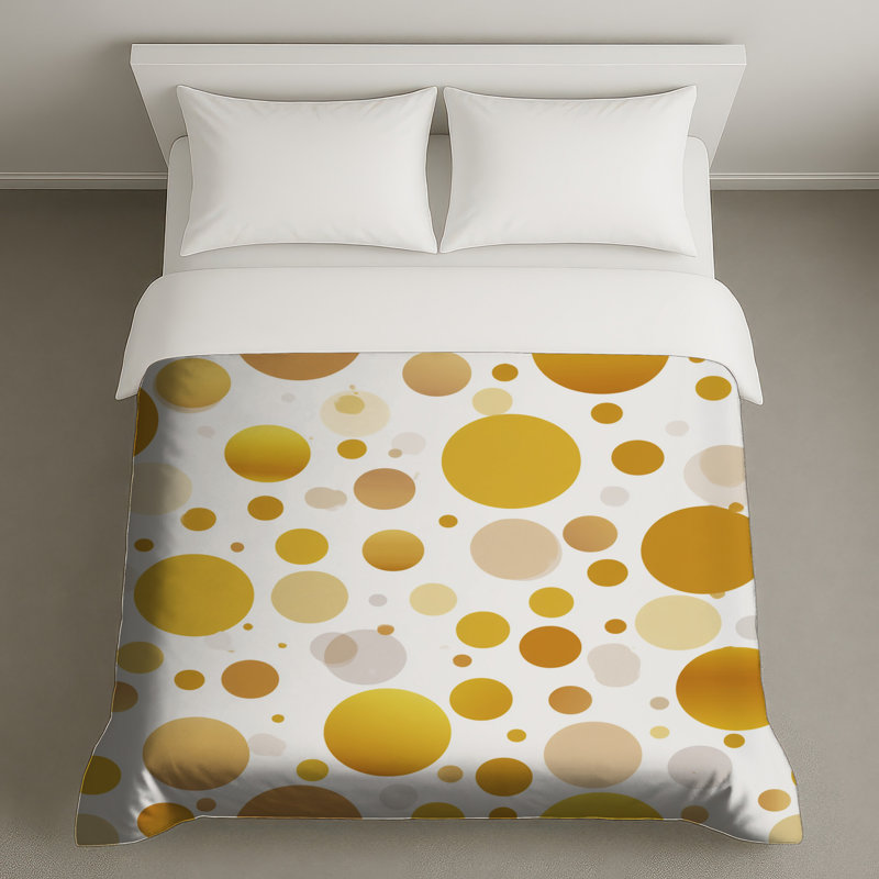 Housse de couette à pois moderne, Très grand lit
