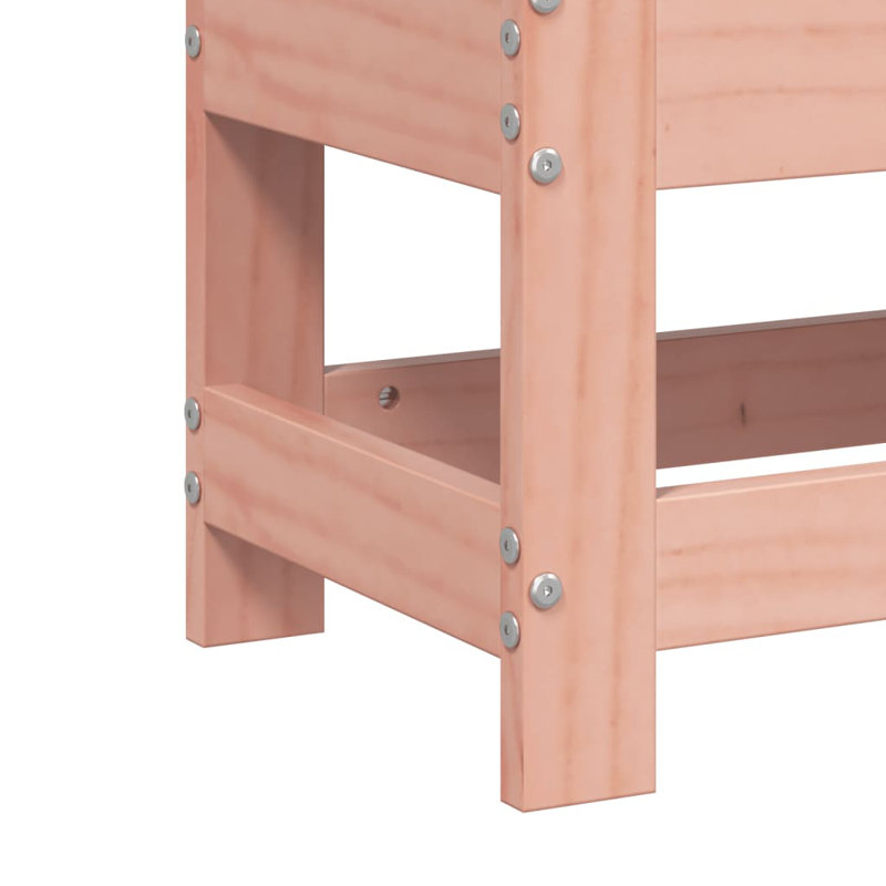 Darron Rectangular Solid Wood Outdoor Side Table - 30 cm W 62 cm D, Pink