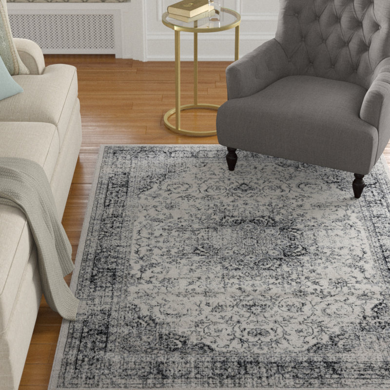 Tapis oriental ivoire Olander, Rectangle 12 pi 6 po x 15 pi
