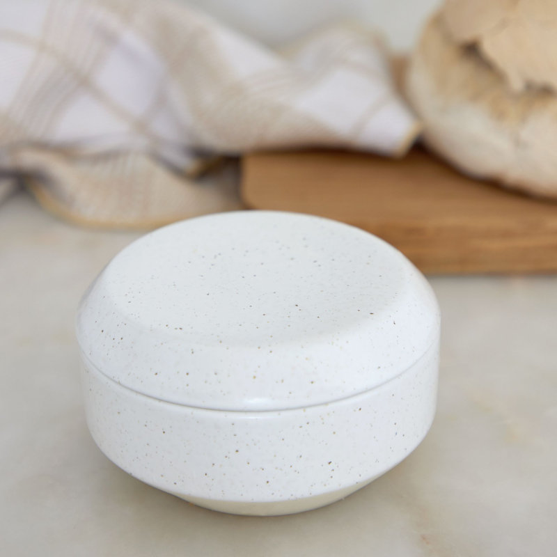 Modern Storage Stoneware Butter Dish