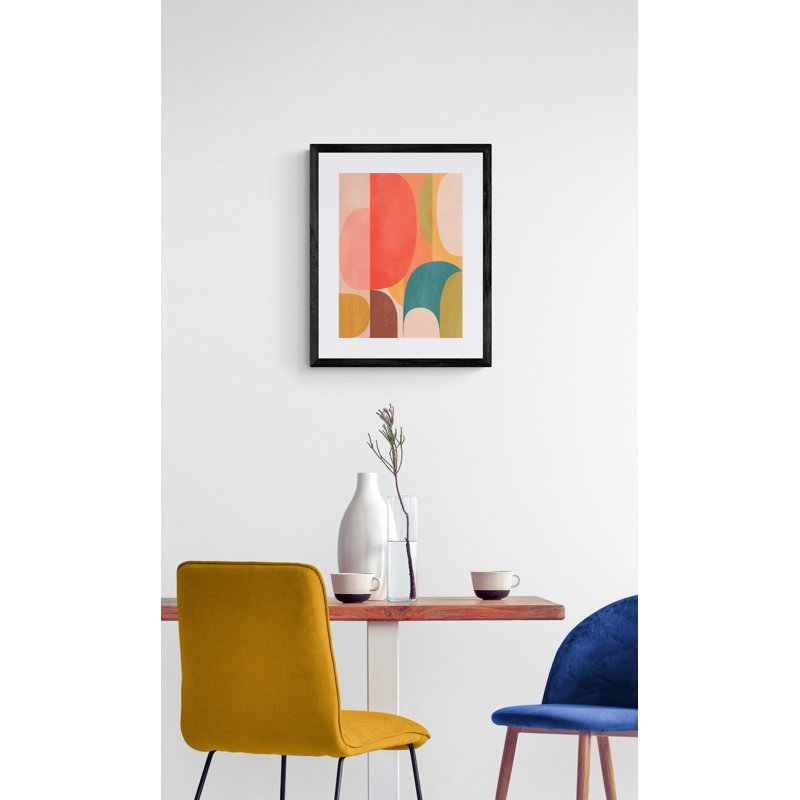 Rounded Parts 2 Print by Angel Estevez, Black Framed Paper, 17.25" H x 21.25" W