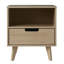 Grandwood 1-Drawer Nightstand with Open Cubby-1207253970