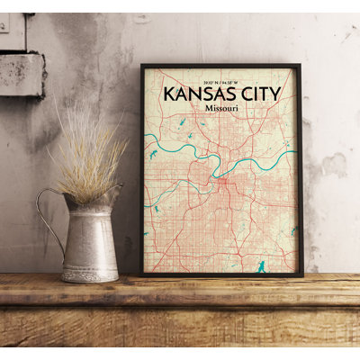 Kansas City Map - No Frame Print