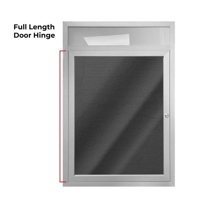 Carte à fixation murale délimitée directory cabinet, Clair satiné anodisé, Un, H 36 po x l 24 po