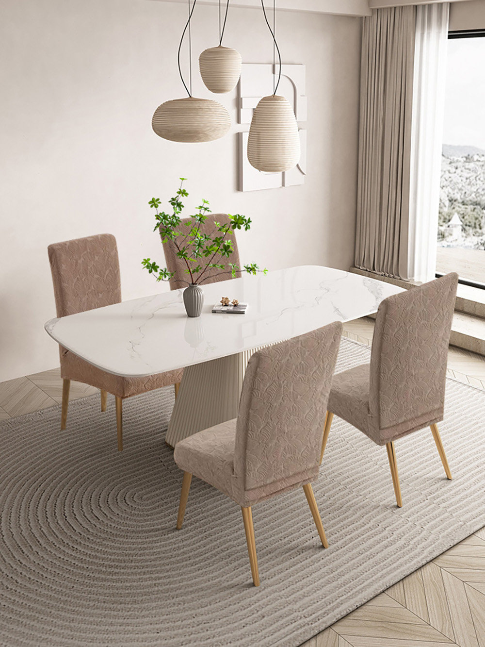 modern dining chair skirt