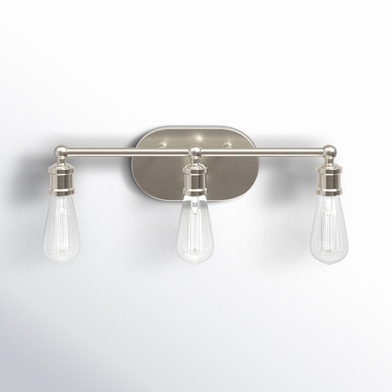 Laurie 3 Light Dimmable Vanity Light, Brushed Nickel