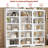 6-Tier Farmhouse Bookcase with Adjustable Shelves, Floor Standing Open Display Storage Rack, Anti-Slip Design-522821312-522821313