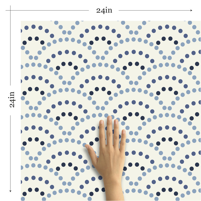 Panneau de papier peint pelable et adhésif Dufren Circles, L 126 po x l 24 po